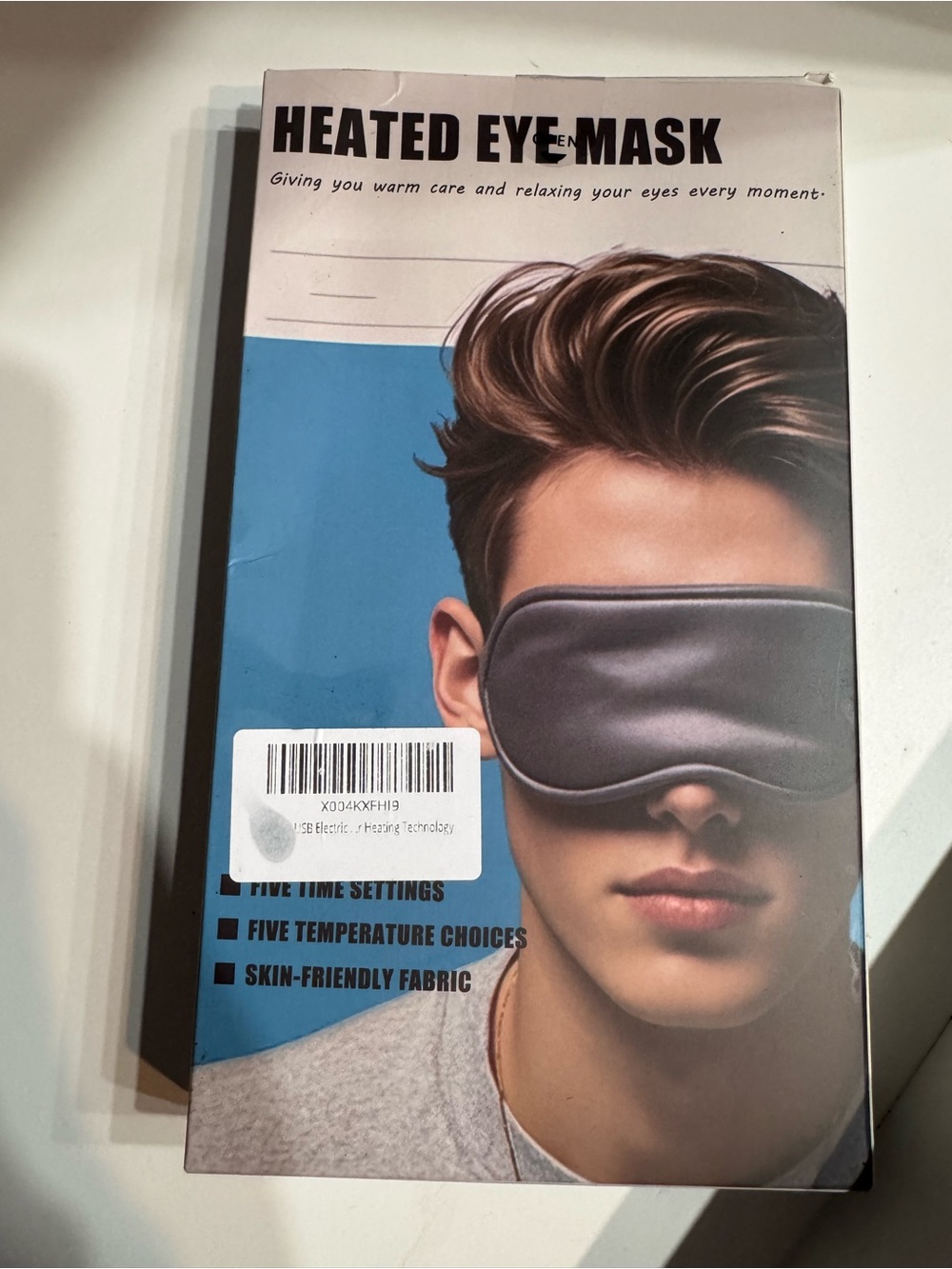 Heated Eye Mask for Men - Gray - Soothing Warmth